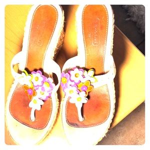 Coach espadrille wedge sandals